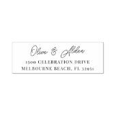 スクリプトモダンカップル差出人住所 セルフインキングスタンプ (デザイン)