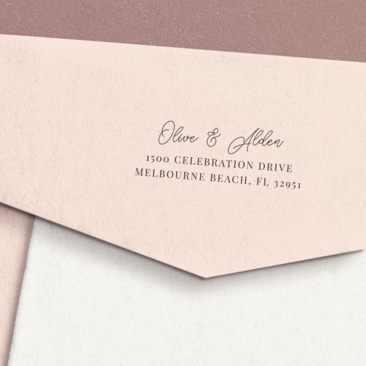 スクリプトモダンカップル差出人住所 セルフインキングスタンプ