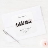 スクリプトモダンキャンドル包装正方形ステッカー スクエアシール (封筒)