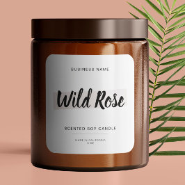 スクリプトモダンキャンドル包装正方形ステッカー スクエアシール