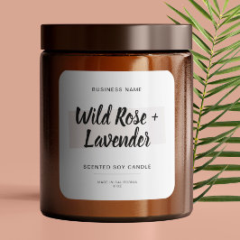 スクリプトモダンキャンドル包装正方形ステッカー スクエアシール