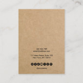 スクリプトモダンクラフト紙イヤリングディスプレイカード 名刺 (裏面)