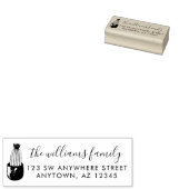 スクリプトモダンサボテンのプランター差出人住所 ラバースタンプ (押印)