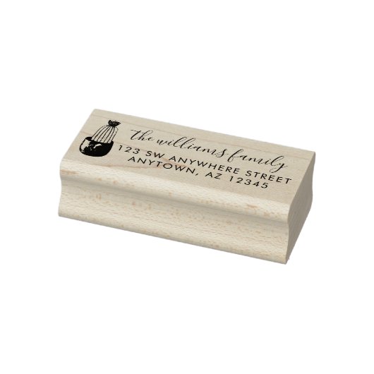 スクリプトモダンサボテンのプランター差出人住所 ラバースタンプ (スタンプ)