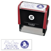 スクリプトモダンサンタメリークリスマス差出人住所 セルフインキングスタンプ (インサイチュ)