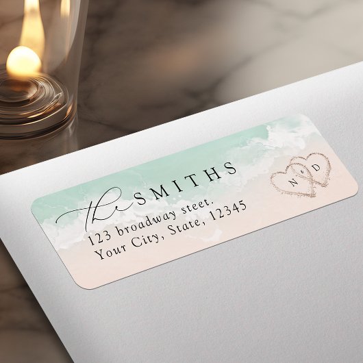 スクリプトモダンサンドハートビーチ差出人住所 ラベル