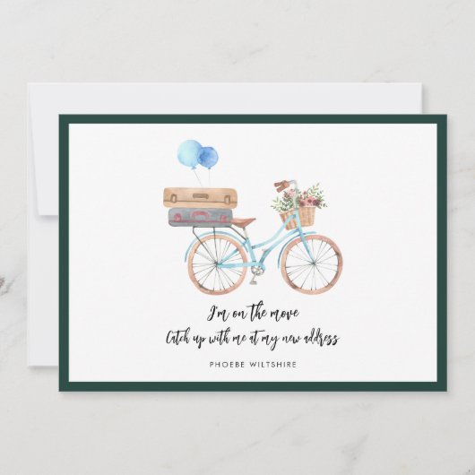 スクリプトモダンシックな水のカラー移動 案内状 (正面)