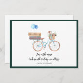 スクリプトモダンシックな水のカラー移動 案内状 (正面/裏面)