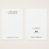 スクリプトモダンジュエリーイヤリングディスプレイカード (正面&裏面)