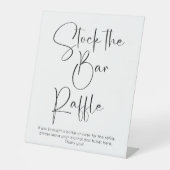 スクリプトモダンストックバーラッフル 台座サイン (正面)