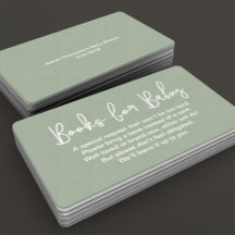 スクリプトモダンセージ緑の赤ちゃんシャワーブックリクエスト