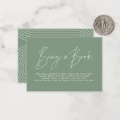 スクリプトモダンセージ緑の赤ちゃんシャワー本を持ってくる ノートカード (正面/裏面インサイチュ)