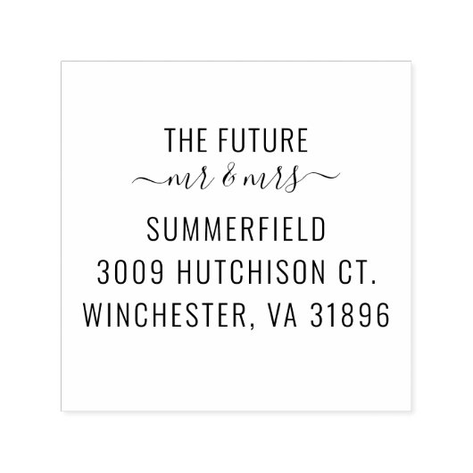 スクリプトモダンタイポグラフィカスタム セルフインキングスタンプ (デザイン)