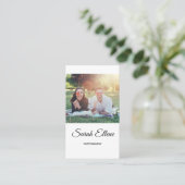 スクリプトモダンタイポグラフィフォトグラファーBusiness Car 名刺 (スタンド正面)