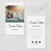 スクリプトモダンタイポグラフィフォトグラファーBusiness Car 名刺 (正面/裏面)