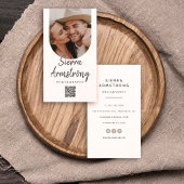 スクリプトモダンタイポグラフィフォトグラファーQRコード 名刺