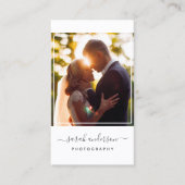 スクリプトモダンタイポグラフィ写真家フレーム 名刺 (正面)