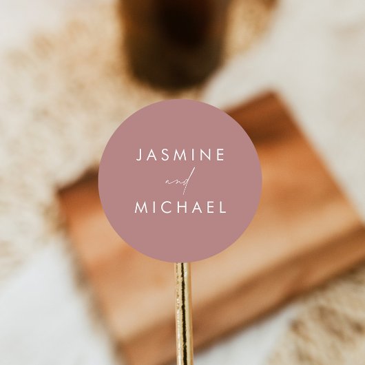 スクリプトモダンダスティバラ結婚の封筒用シール ラウンドシール