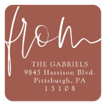 スクリプトモダンテラコッタ差出人住所から