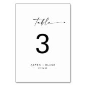 スクリプトモダンテーブル番号 テーブルナンバー (正面)