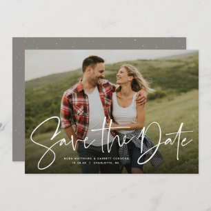 スクリプトモダントレンディー日付のフォトカードを保存 セーブザデート