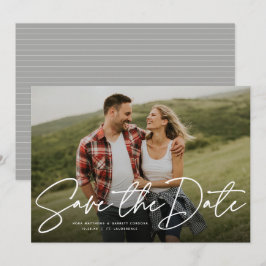 スクリプトモダントレンディー日付のフォトカードを保存 セーブザデート