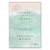 スクリプトモダンハートビーチ折り畳み可能座席表 テーブルナンバー (正面)