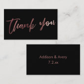 スクリプトモダンバラ金ゴールドを黒に挿入ありがとう エンクロージャーカード (正面/裏面)