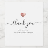 スクリプトモダンバラ金ゴールドスモールビジネスに感謝 ワインラベル (シングルラベル)