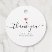 スクリプトモダンバラ金ゴールドハートに感謝結婚 フェイバータグ (正面)