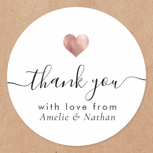 スクリプトモダンバラ金ゴールドハートに感謝結婚 ラウンドシール