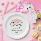 スクリプトモダンバラ金ゴールド2025カスタム卒業 ペーパープレート (パーティー)