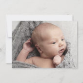 スクリプトモダンフォトベビー サンキューカード (裏面)