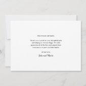 スクリプトモダンフォトベビー サンキューカード (裏面)