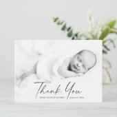 スクリプトモダンフォトベビー サンキューカード (スタンド正面)