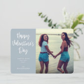 スクリプトモダンフォントハッピーバレンタインデー写真 シーズンカード (スタンド正面)