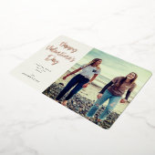 スクリプトモダンフォントハッピーバレンタインデー写真 箔シーズンカード (回転した状態)