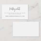 スクリプトモダンフォント白黒結婚のWebサイト エンクロージャーカード (正面/裏面)