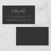 スクリプトモダンフォント白黒結婚のWebサイト エンクロージャーカード (正面/裏面)