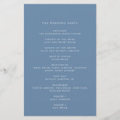 スクリプトモダンフローリッシュ、ほこりっぽいブルー紙プログラム チラシ (裏面)