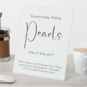 スクリプトモダンブライダルシャワーで真珠の数を推測 台座サイン (インサイチュ)