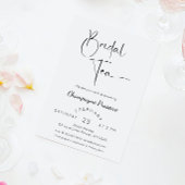 スクリプトモダンブライダルシャワーティー 招待状