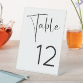 スクリプトモダンブライダルシャワーテーブル番号 台座サイン (インサイチュ)