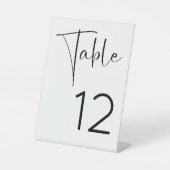 スクリプトモダンブライダルシャワーテーブル番号 台座サイン (正面)
