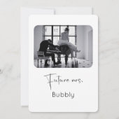 スクリプトモダンブライダルシャワーブライダルティーパーティー 招待状 (裏面)