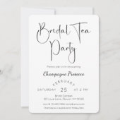 スクリプトモダンブライダルシャワーブライダルティーパーティー 招待状 (正面)