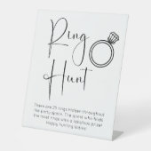 スクリプトモダンブライダルシャワーリングや輪狩り 台座サイン (正面)