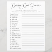 スクリプトモダンブライダルシャワーワードスクランブルゲーム (正面)