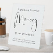 スクリプトモダンブライダルシャワー共有Aメモリ 台座サイン (インサイチュ)