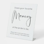 スクリプトモダンブライダルシャワー共有Aメモリ 台座サイン (正面)
